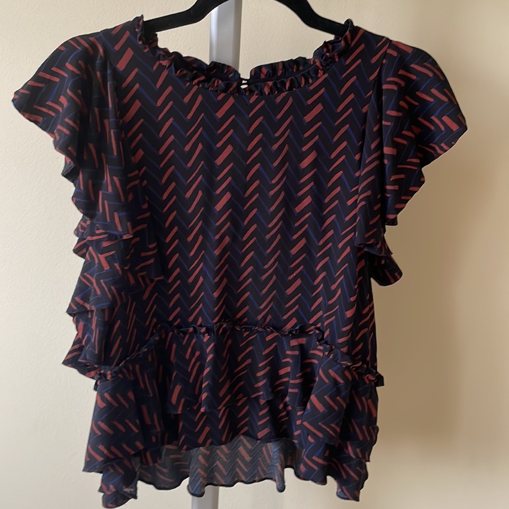 Apiece Apart New York ruffle top blouse, size US 4